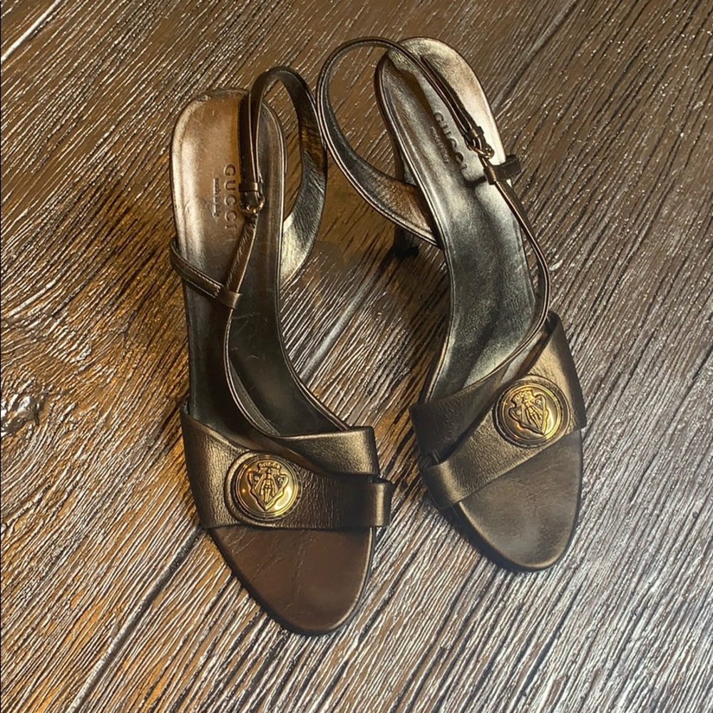Gucci metallic sandals